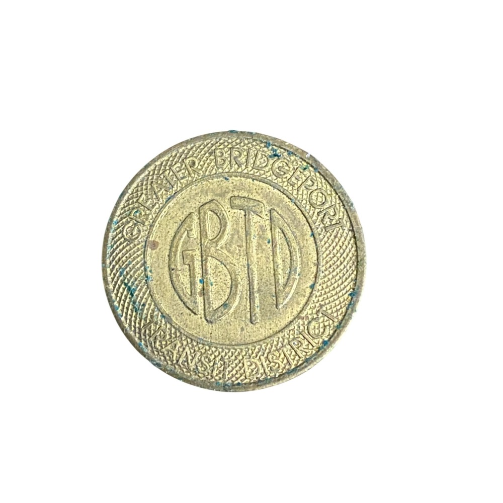 Greater Bridgeport Transit District GBTD Transit Token One Fare Brass Vintage